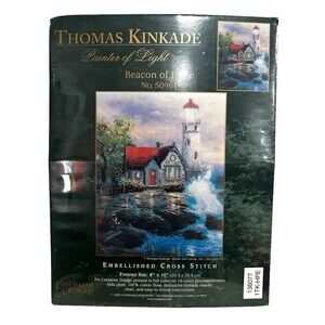 CANDAMAR DESIGNS Counted Cross Stitch Kit THOMAS KINKADE Beacon Of Hope 8"x 10”